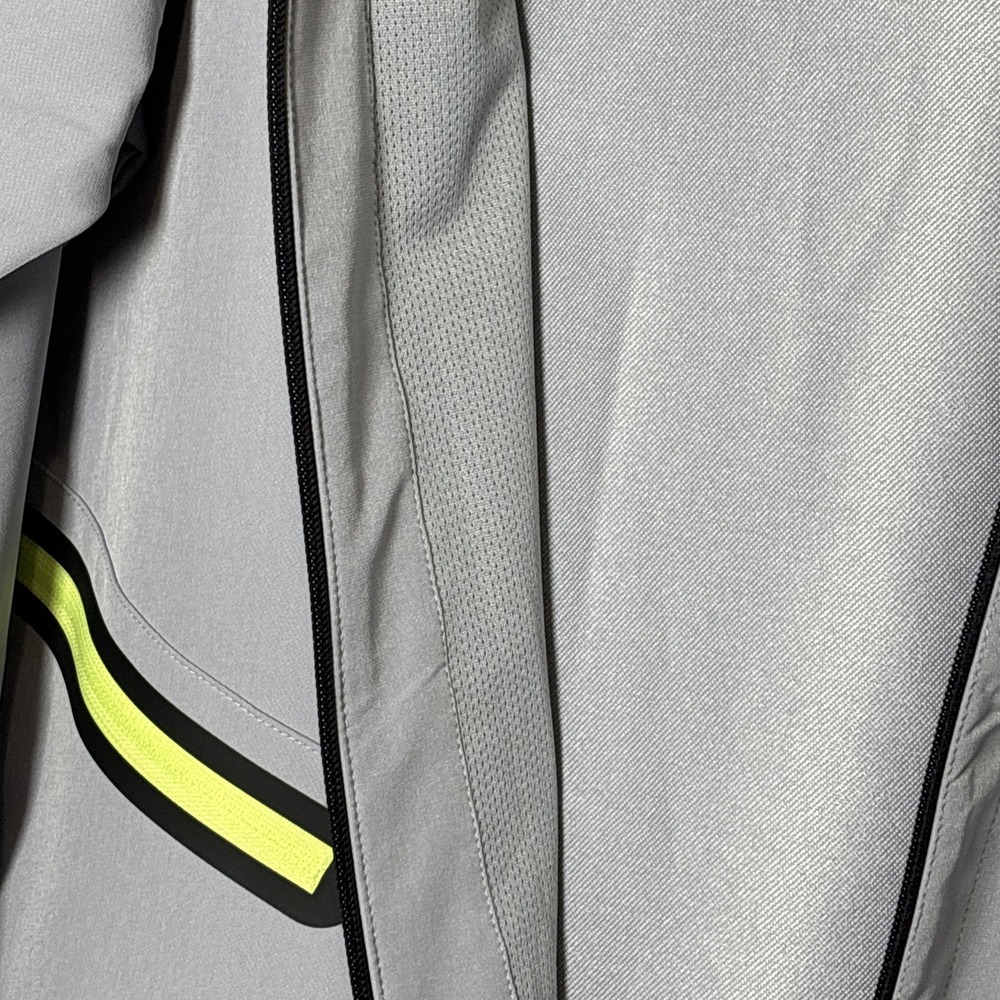 Reebok Classic Mens Grey Neon Full Zip Hooded Windbreaker Jacket REM251JK02 M - Picture 6 of 15